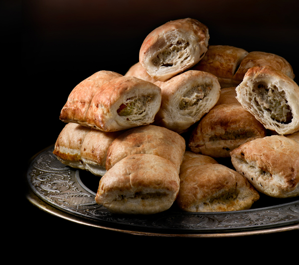 sausage rolls on plate